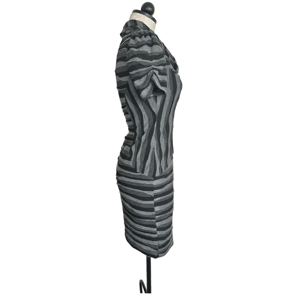 Evan Picone Vintage Knit Dress Grey Size 2 Petite - Picture 3 of 13